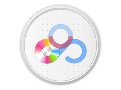 Baidu Net-disk affinity baidu cloud design disk icon logo macos