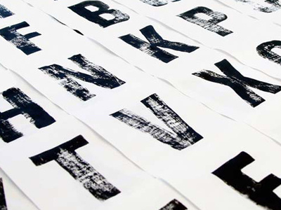 Handprinted Font font hand printed typography