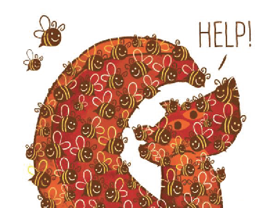 Help! art bees character character design illustration squirrel