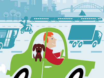 car ride car design dog drawing illustration