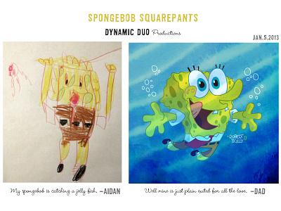 Spongbob Fun! art blue cartoon illustration spongbob spongbob squarepants water yellow