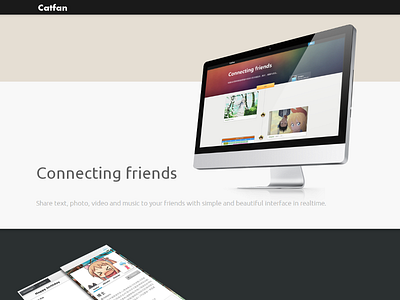 Catfan About Page about branding clean product showcase simple ui