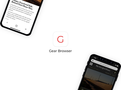 Gear Web Browser browser clean clear homepage icon mobile