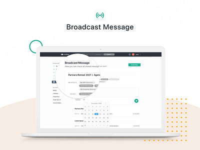 'Broadcast Message' Feature for Admin Panel | Lattice broadcast broadcast message case study lattice layout saas ui design ui designs ux design uxui