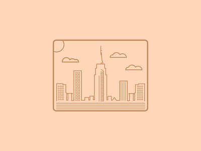 NYC Outline design flat icon illustration nyc nycillustrator vector