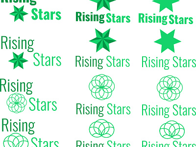 Rising Stars branding design icon illustration logo typography vector