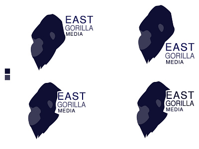 East Gorilla branding design flat illustration lettering logo typography vector