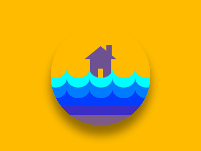 Water House For Website branding design flat icon identity illustration logo vector