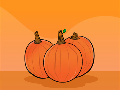 Dribbble Pumpkin adobe animation cartoon cawfeehaus design flat icon illustration minimal vector web