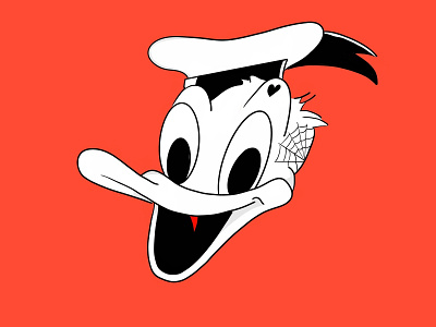 Donald Duck animation art cartoon illustration cawfeehaus design disney donald duck halloween illustration vector