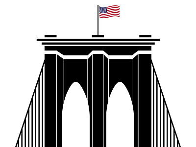 Brooklyn Bridge adobe branding cawfeehaus design doodleart flat icon identity illustration illustrator minimal vector web website