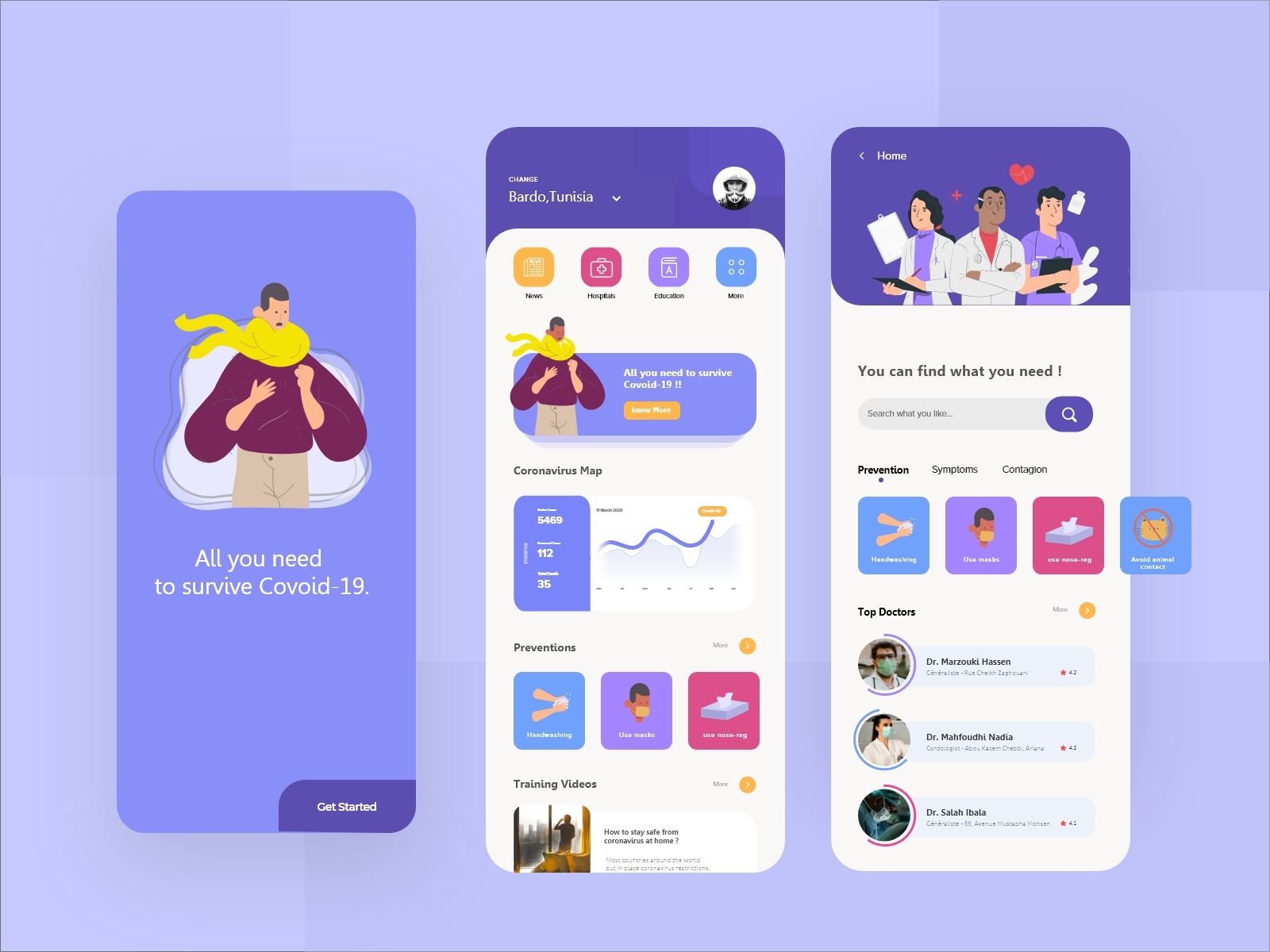 Covid-19 App By Hiba Dh ⭐️ On Dribbble