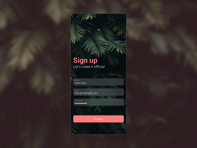 Daily UI #1 app design ui web