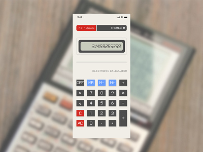 Daily UI #4 - Calculator app design ui