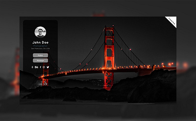 Daily UI #6 - Profile Page design ui web website