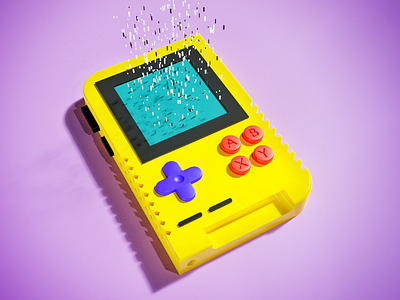 Playground #2 3d blender cgi game gameboy illustration nintendo playground retro videogame