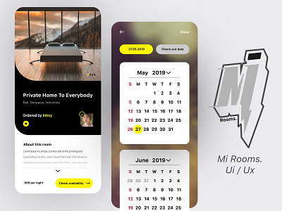 Mi Rooms design illustration ui ux vector