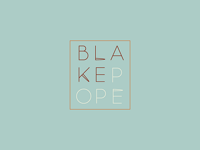Logo / Blake Pope branding design icon logo mid century mid century modern typography vector