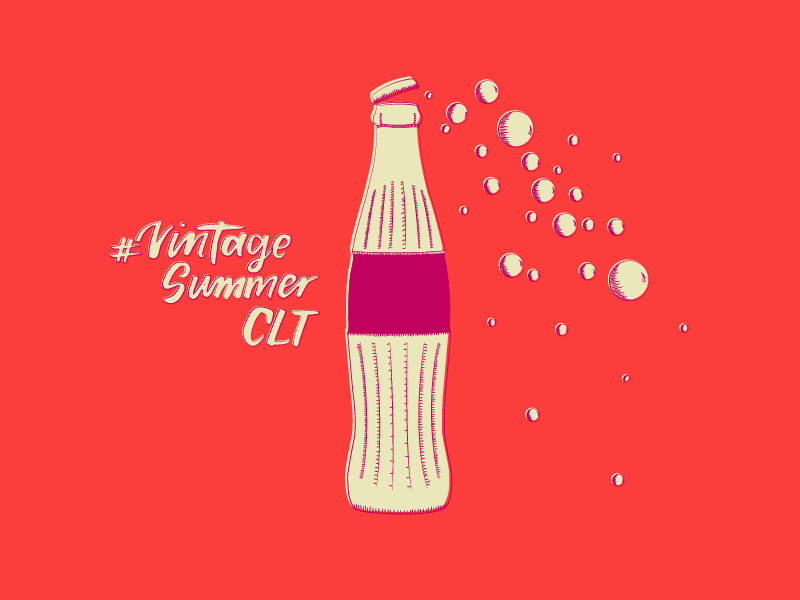Charlotte Agenda x Coke Banner print design lettering cocacola banner design illustration vector typography design