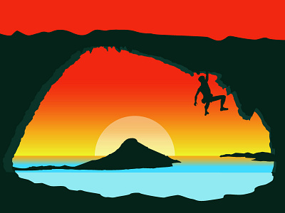 Illustrim Mountain Final 2018 clean cool colors cool design illustraor illustration nature sea sunset