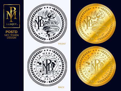 POSTD Token Design branding coin crypto crytocurrency design graphic design graphicdesign illustration logo product token vector