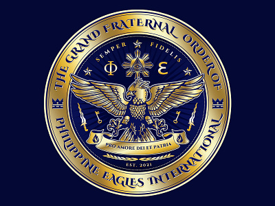 Ordo Phi Epsilon branding design eagle fraternity gold graphic design graphicdesign illustration logo philippines vector