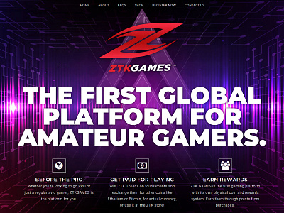 ZTK Games Branding + Web Design & Dev branding design logo ui ux web