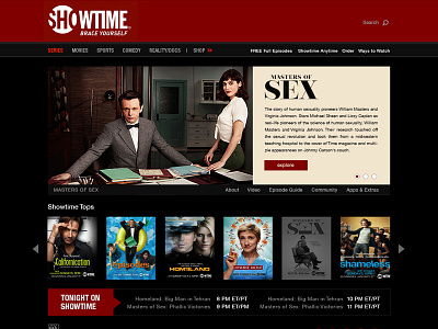 Showtime Landing design landing showtime ui ux website