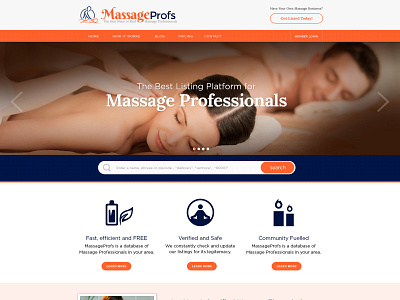 Massageprofs branding design ui ux website