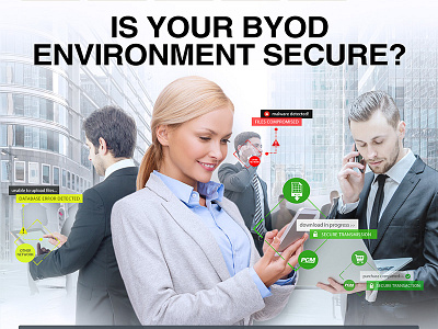 BYOD Secure conceptual cover design graphic design visual design