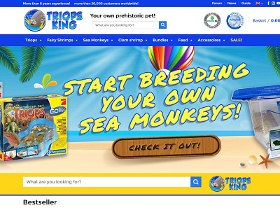 Triops King branding design graphic design illustration logo ui ux vector web website