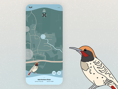 DailyUI - 020 - Location tracker app bird watching birding daily ui 020 dailyui design figma illustration interface location location tracker map minimal mobile ui