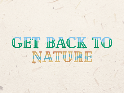 Get back to nature illustration minimal nature quote typography vector