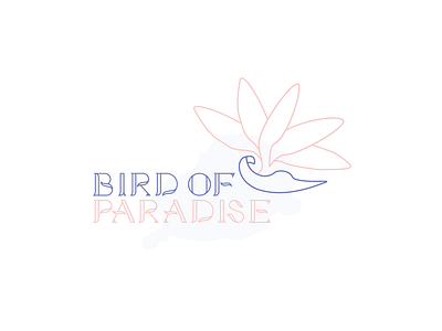 Bird of Paradise logo bird of paradise design logo minimal typography vector