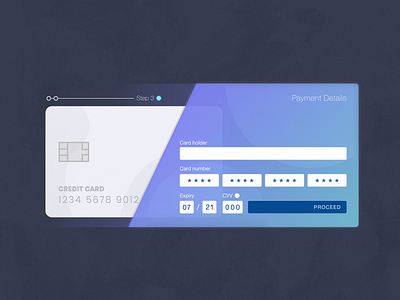 DailyUI - 002 - Credit card checkout adobe xd dailyui dailyui 002 design gradient interface interfaces minimal ui vector