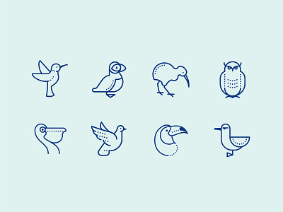 Dotty Dots Icons: Birds