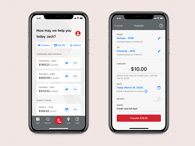 Cathay Bank App Redesign by Jack Lo on Dribbble