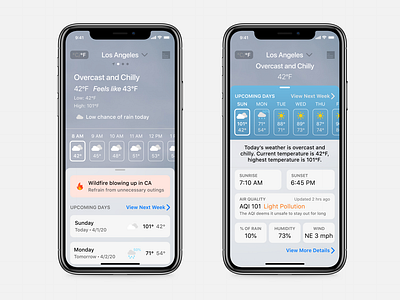 iOS Weather App Redesign