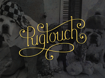 Pugtouch hand lettering logo