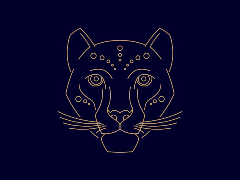 Precious Few branding leopard logo monoline