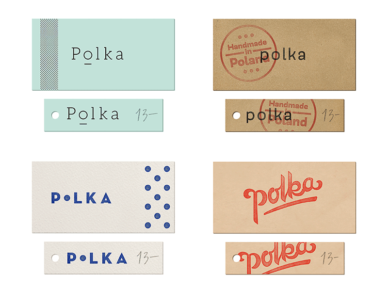 Polka branding options branding business card identity logo polka