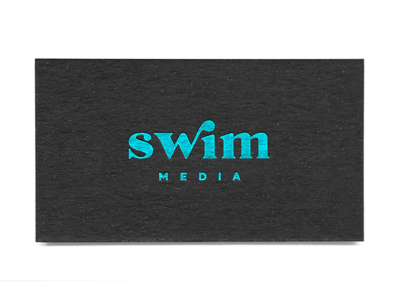 Swim Buisness Card branding business card foil stamp