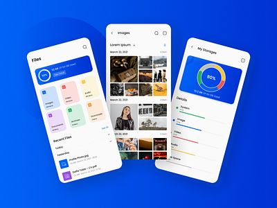 File Manager Mobile App Design app design figma file manager icon mobile mobile app mobile ui ui ui ux ui design uiux user interface