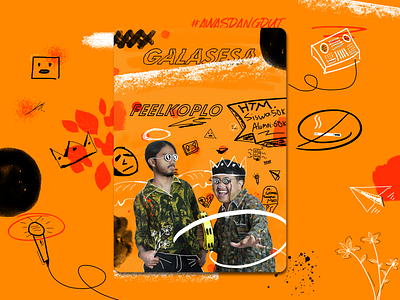 Galasesa X FeelKoplo abstract band concert design event poster indonesia music music poster photoshop poster