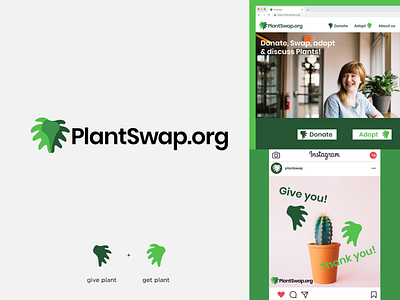 PlantSwap branding design logo