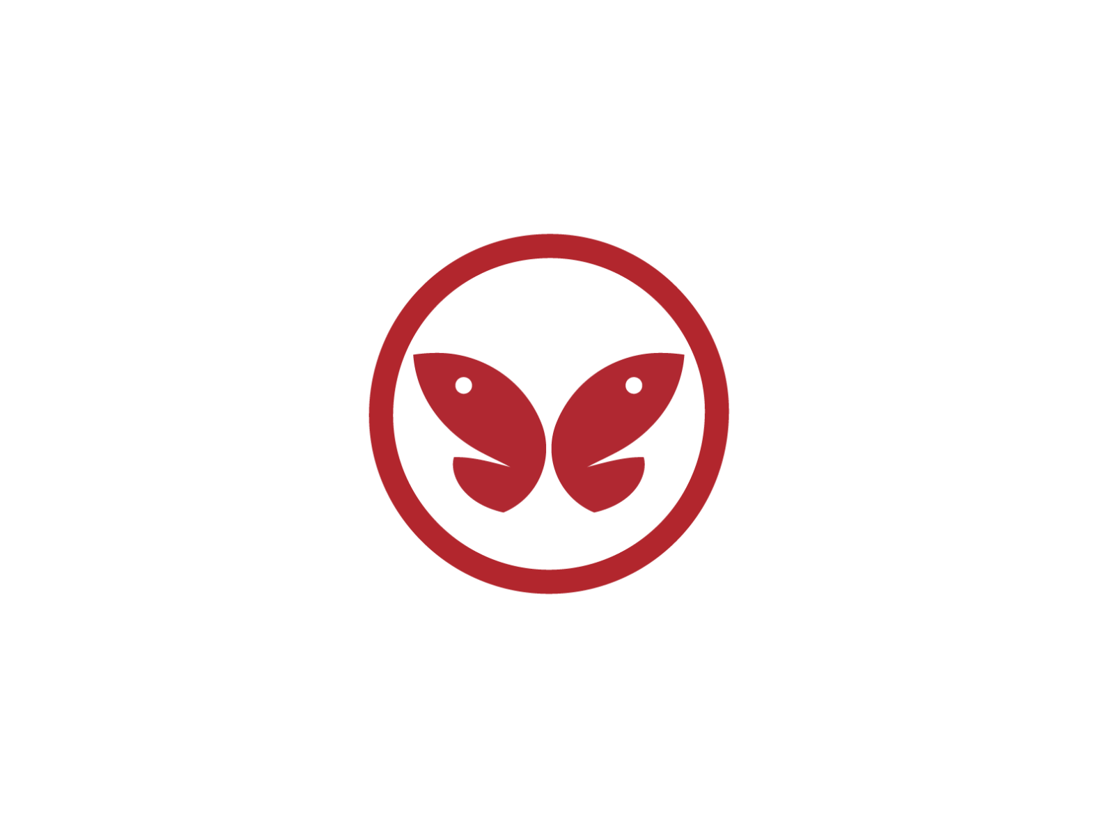 Butterfly Fish Japanese Kamon style logo by Akihiro Takeuchi on