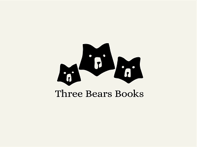 Three Bears Books animal logo bear bear logo branding design identitydesign illustration logo logo design logodesign