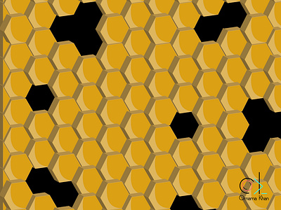 Random Design - Honey Bee Cells adobe adobeillustrator art artist artoftheday artwork background art creative darwing design digitalart dribbble graphicdesign honeybee illustration illustrator myart