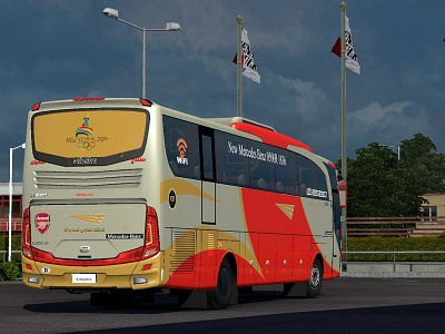 Iranian Skin Bus euro truck gaming iran mercedes benz photoshop texture texture pack