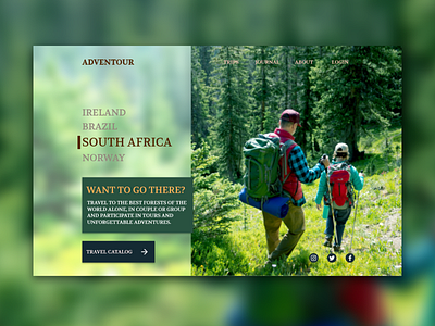 Daily UI 003 - Landing Page 003 clean daily ui forests landing page travel ux web